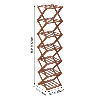 7-Tier Bamboo Folding Shoe Rack
