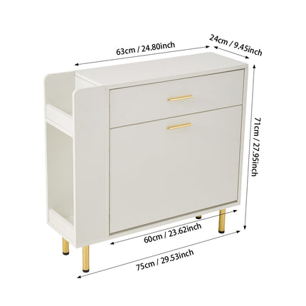 Modern White Shoe Storage Cabinet
