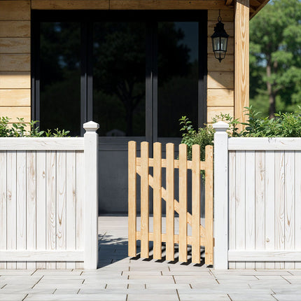 Garden Wood Fence Gate with Latch 90cm x 90cm