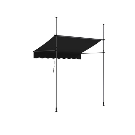 Outdoor Manual Retractable Patio Awning with Hand Crank 150-300cm W