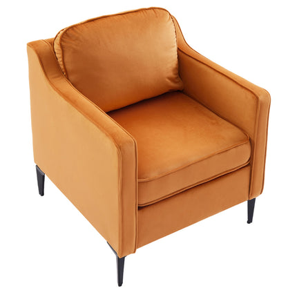 Fleece Upholstery Single Sofa Armchair Orange