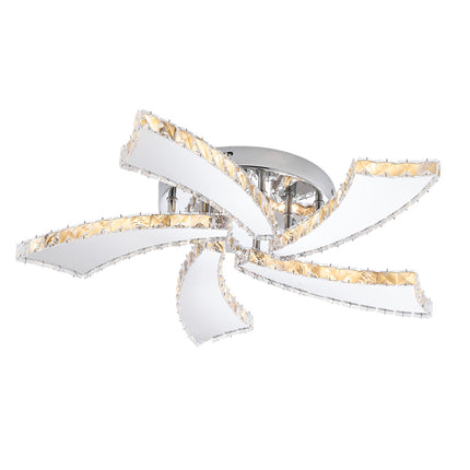 Adjustable LED Crystal Ceiling Light with Remote Control