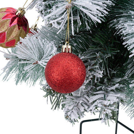 2-Pack Artificial Christmas Trees with Decorations and LED Lights