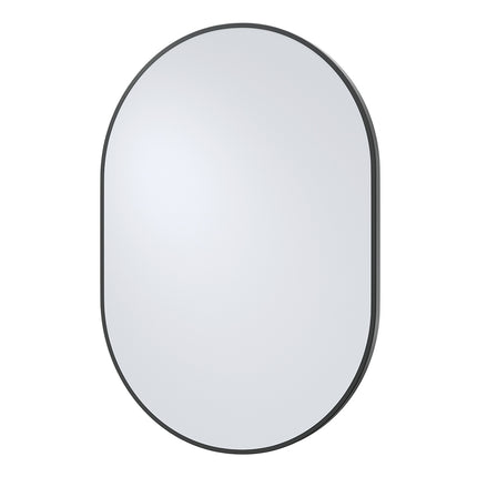 Black Frame Oval Wall Mirror