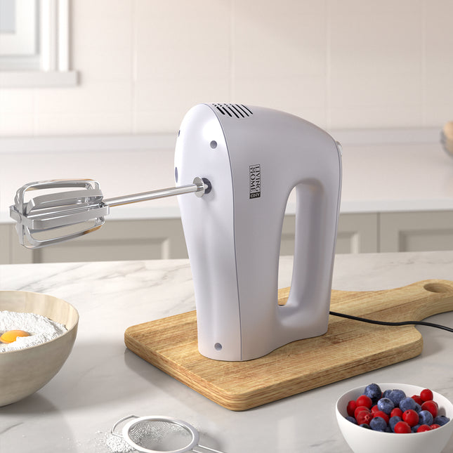 250W Silver Hand Mixer Electric Whisk with 5 Speeds