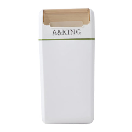 18L Slim Rubbish Bin With Press-Top Lid for Kitchen Bathroom