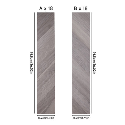 36Pcs Chevron Self-Adhesive PVC Flooring Planks