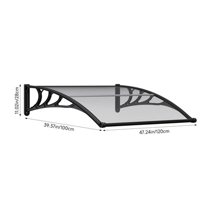 Outdoor Door Canopy Window Awning with Drainage Channel