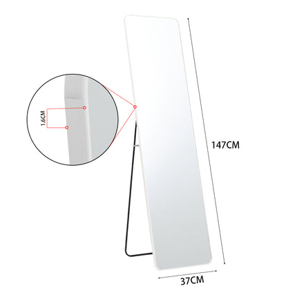 147cm H Modern Rectangular Metal Floor Mirror