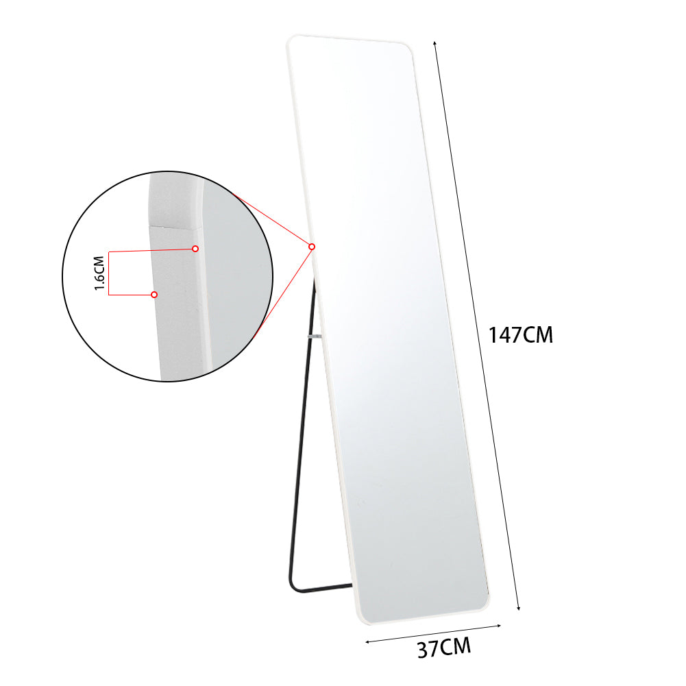 147cm H Modern Rectangular Metal Floor Mirror