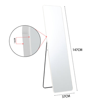 147cm H Modern Rectangular Metal Floor Mirror