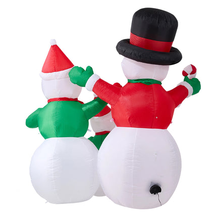 6ft Christmas Inflatable Snowman Family Decorations with LED Lights