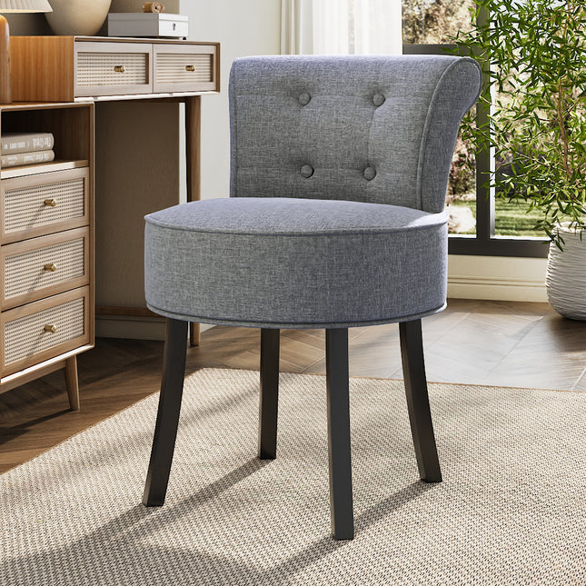 Upholstered Vanity Stool Makeup Dressing Chair