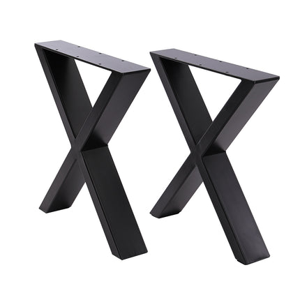 Industrial Metal X-Shaped Legs for Tables Desks for DIY Set of 2