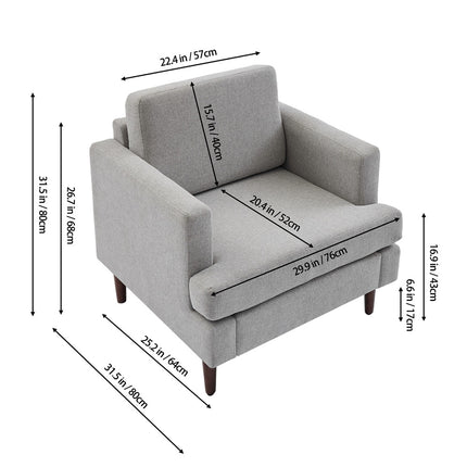 Mid-Century Single Sofa Armchair