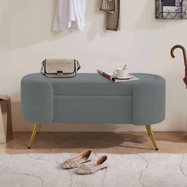 Luxurious Upholstered Accent Bench 100x48cm