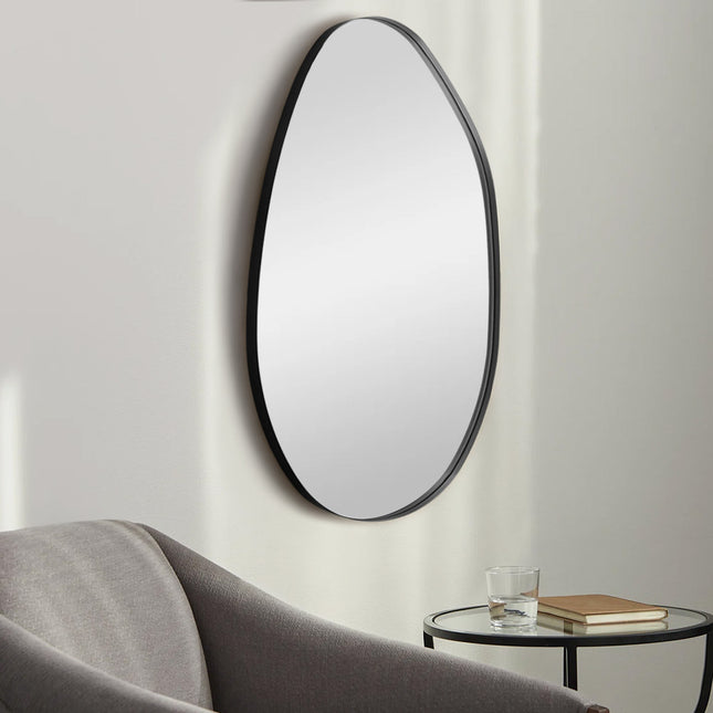 Irregularly Shaped Metal Framed Wall Mirror Decorative