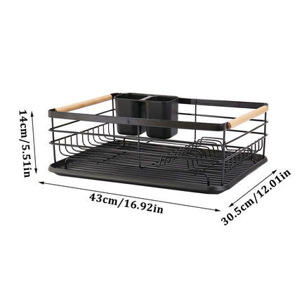 Black/ White Iron Dish Drainer Rack