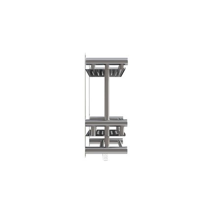 2-Tier Wall Mounted Stainless Steel Bathroom Shelf with Towel Bars