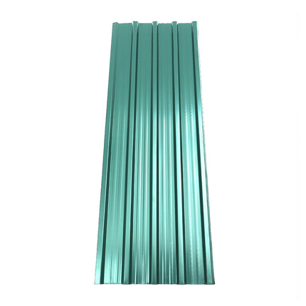 Set of 12 Steel Corrugated Panels Dark Green 45x115cm