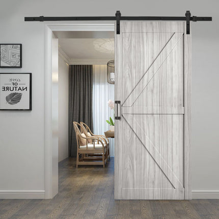 Farmhouse Style Wooden Barn Door with 200cm Sliding Kit
