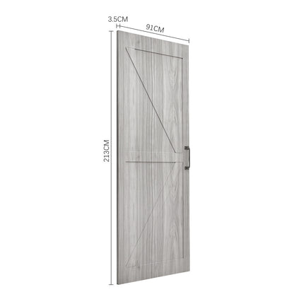 Farmhouse Style Wooden Barn Door with 183cm Sliding Kit