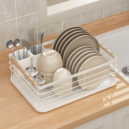 Black/ White Iron Dish Drainer Rack