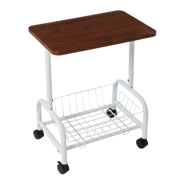 Mobile Side Table with Lower Basket