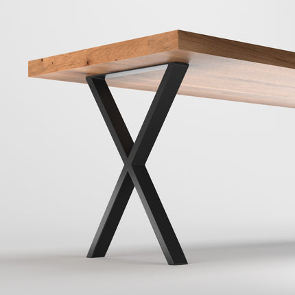 Industrial Metal X-Shaped Legs for Tables Desks for DIY Set of 2