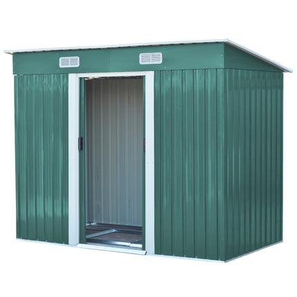 4x8FT Metal Pent Roof Garden Tool Shed