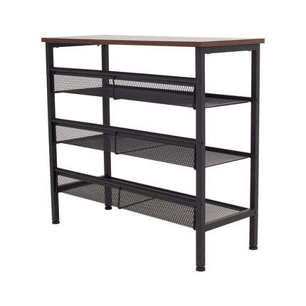 4-Tier Mesh Shelves Shoe Rack