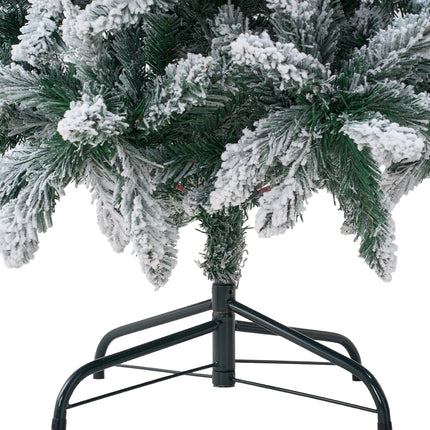 Flocked Christmas Tree with X-Frame Stand