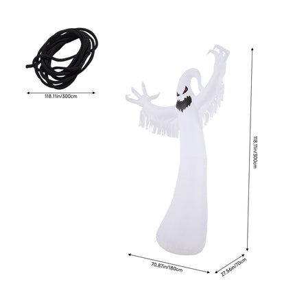 9FT Halloween Inflatable Ghost Decoration with LED Lights