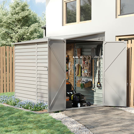 4.6x9FT Outdoor Metal Garden Storage Shed
