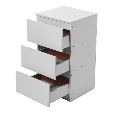 Wooden Nightstand Bedside Table with 3 Drawers