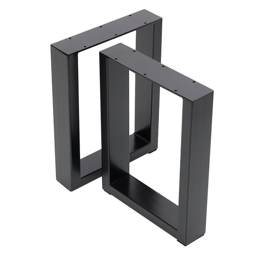 Set of 2 Metal Table Bench Legs Frames Square Steel Base Stands, 30x40CM