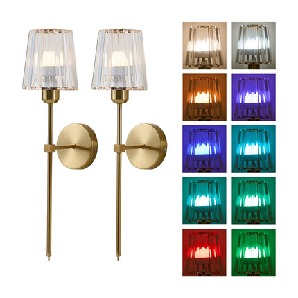 Set of 2 Rechargeable Wall Lamps with Remote Controls & 7 RGB Colours