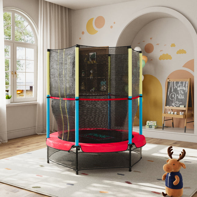 Outdoor Trampoline with High Enclosure Net