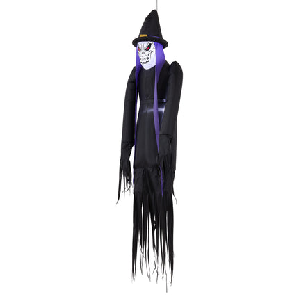 182cm Blow-Up Halloween Scary Witch Inflatable Decoration with Built-in LED Lights