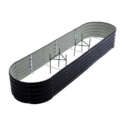 Oval-Shaped Galvanized Steel Raised Garden Bed