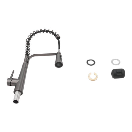 Pre-rinse Pull Down Kitchen Faucet Grey