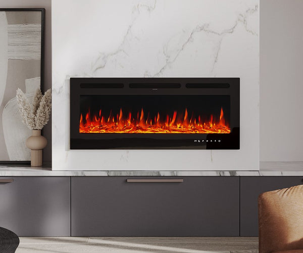 50 Inch Wall Mounted Electric Fireplace Remote 12 Colours