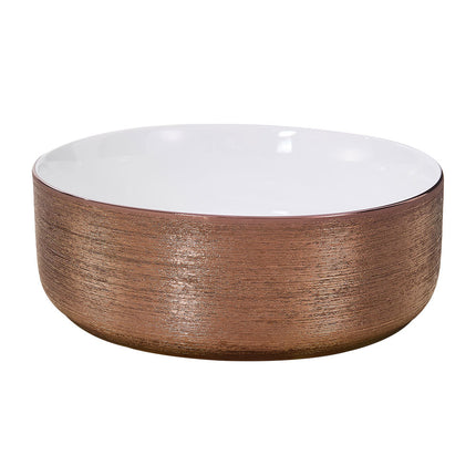 Round Ceramic Countertop Washbasin Vessel Sink