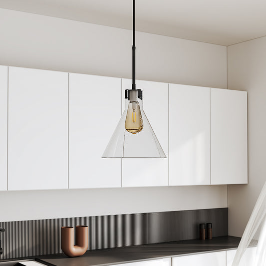 Modern Style Glass Single Light Pendant Light