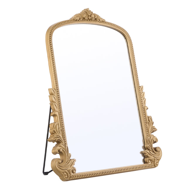 Gold Decorative Vanity Mirror with Stand