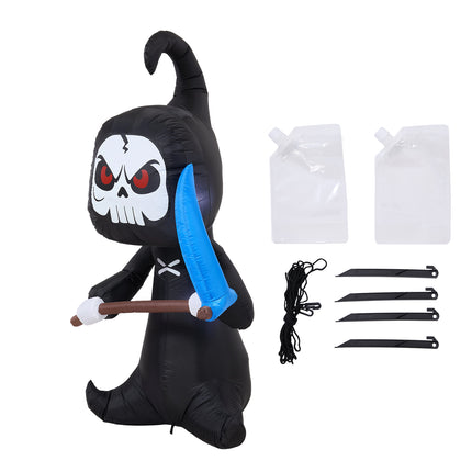 6.6FT Halloween Inflatable Grim Reaper Decoration with Built-in Lights