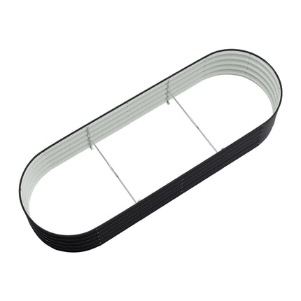 Oval-Shaped Galvanized Steel Raised Garden Bed
