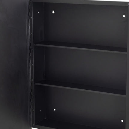 Surface Mount Rectangular Bathroom Storage Mirror Cabinet with Round Corner