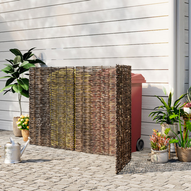81cmW Trash Can Fence Wicker Privacy Fence