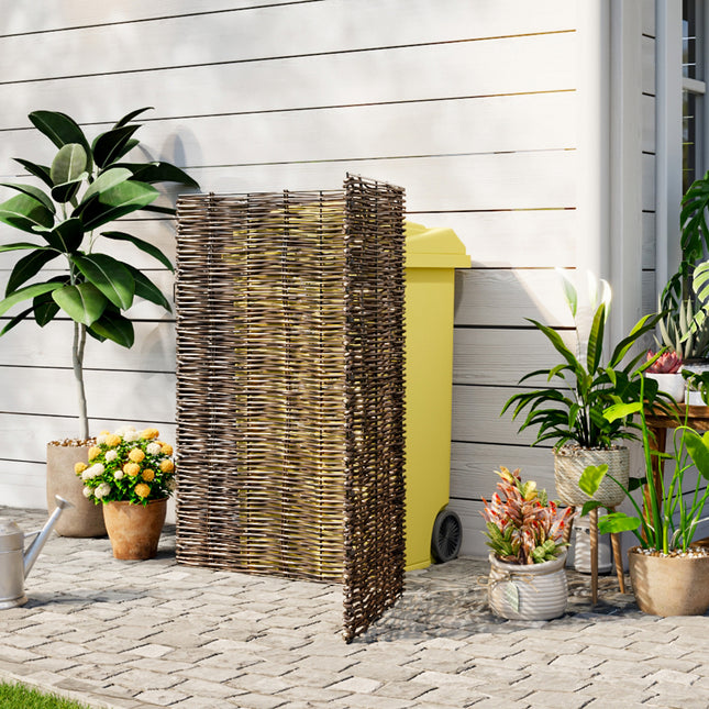 Trash Can Fence Wicker Privacy Fence